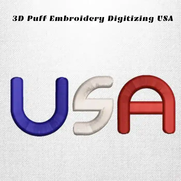 3D Puff Embroidery Digitizing USA