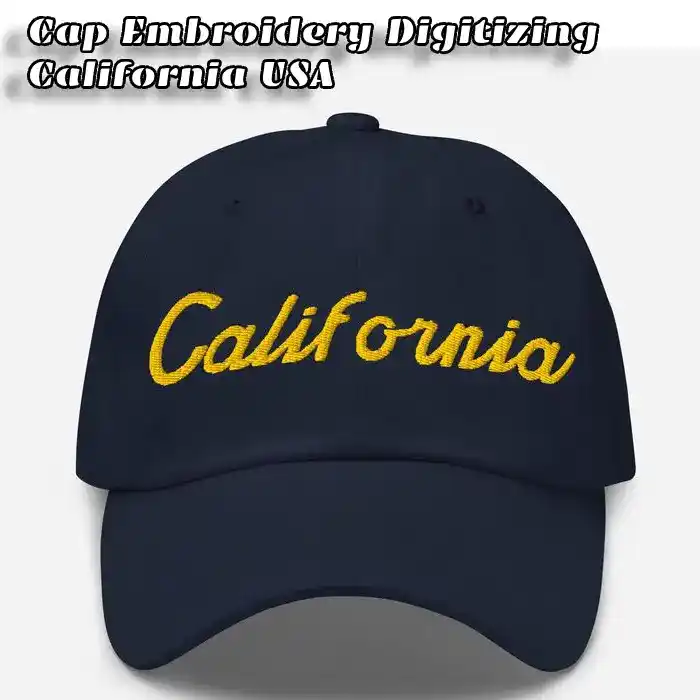 Cap Embroidery Digitizing California USA