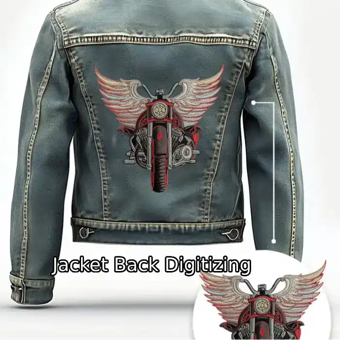 Jacket Back Digitizing North Carolina USA
