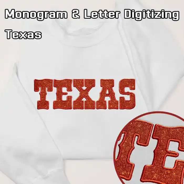 Monogram & Letter Digitizing Texas